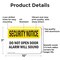 Signmission Do Not Open Door Alarm Will Sound OSHA Security Notice Sign, Aluminum, 10in W x 7in L, 2PK OS-2PACK-SN-A-710-L-11520 - alternate 4